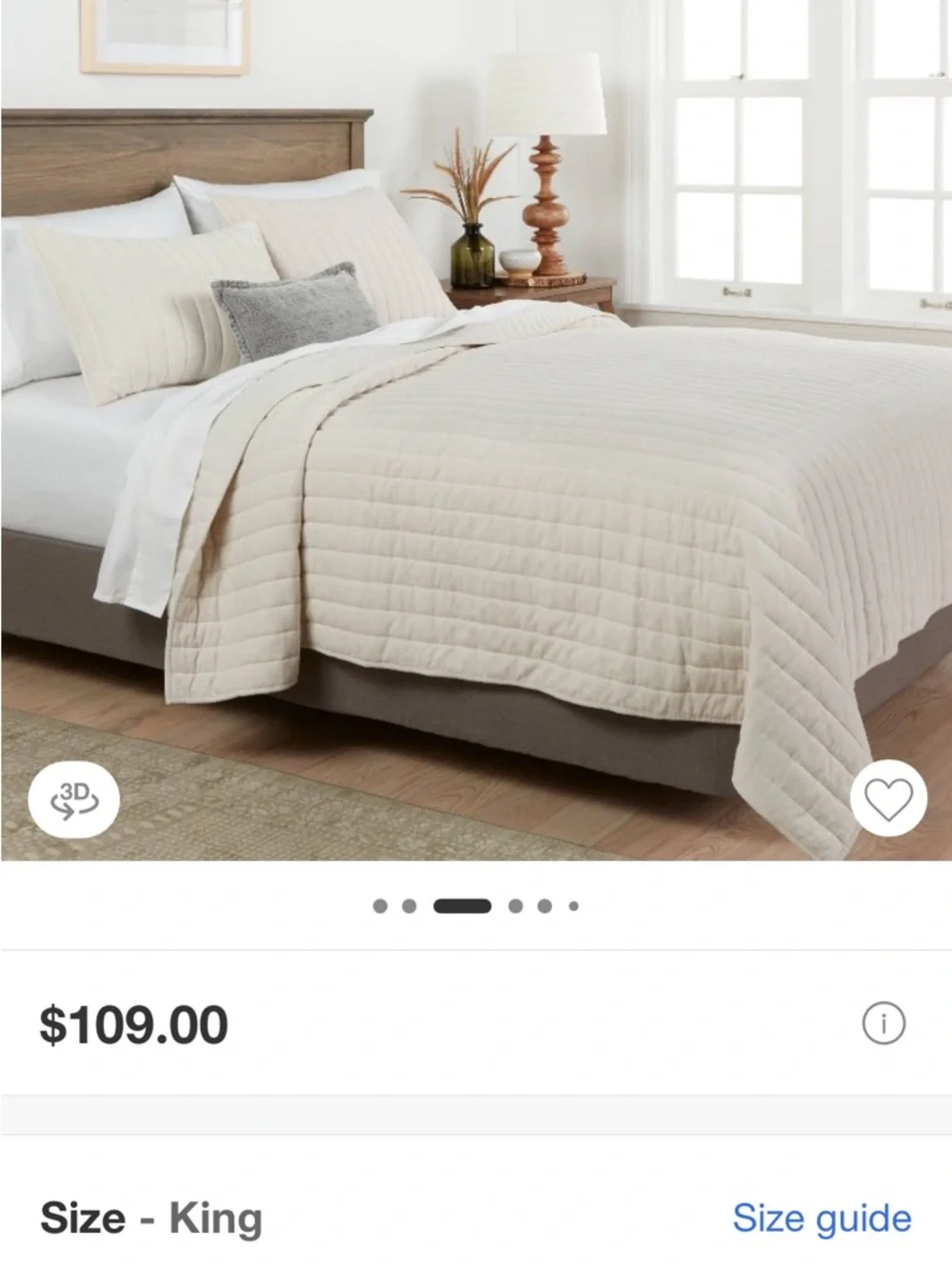 King Quilted Comforter Set in Light Beige - Soft, Reversible Bedding